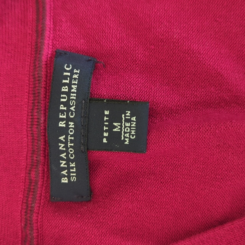 Banana Republic V-Neck Sweater - Deep Red, M/P - Picture 3 of 5